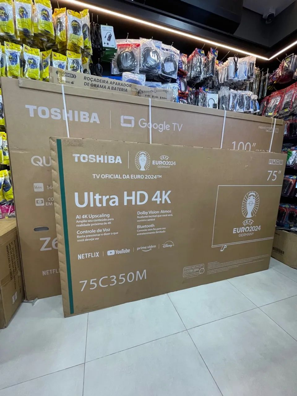 Televisão de 75 e 100 polegadas da marca Toshiba 4k smart  - Foto 2