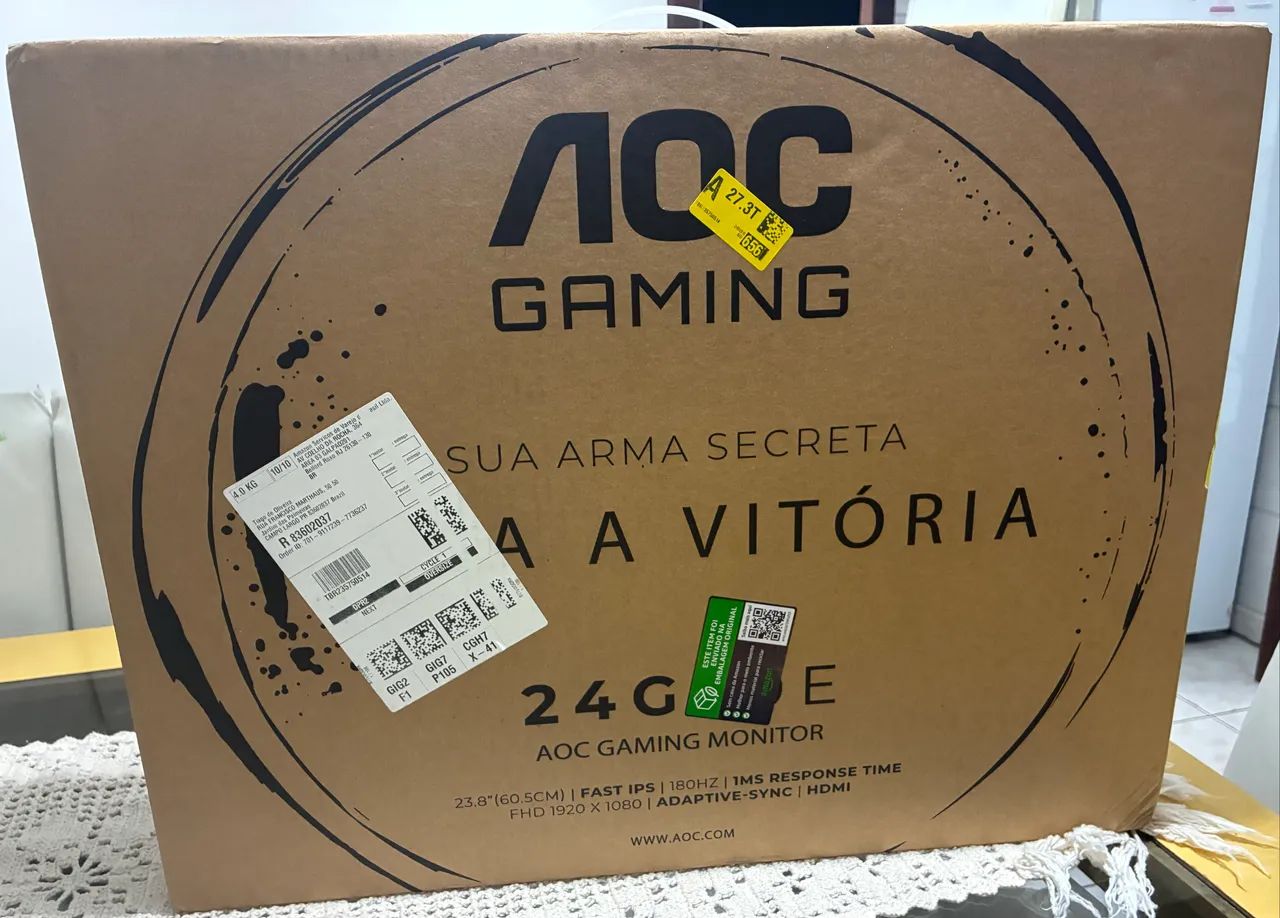 Monitor Gamer AOC 24?-180Hz - 24G30E | IPS, 1ms, HDR - Semi Novo (3 meses de uso) - Foto 3
