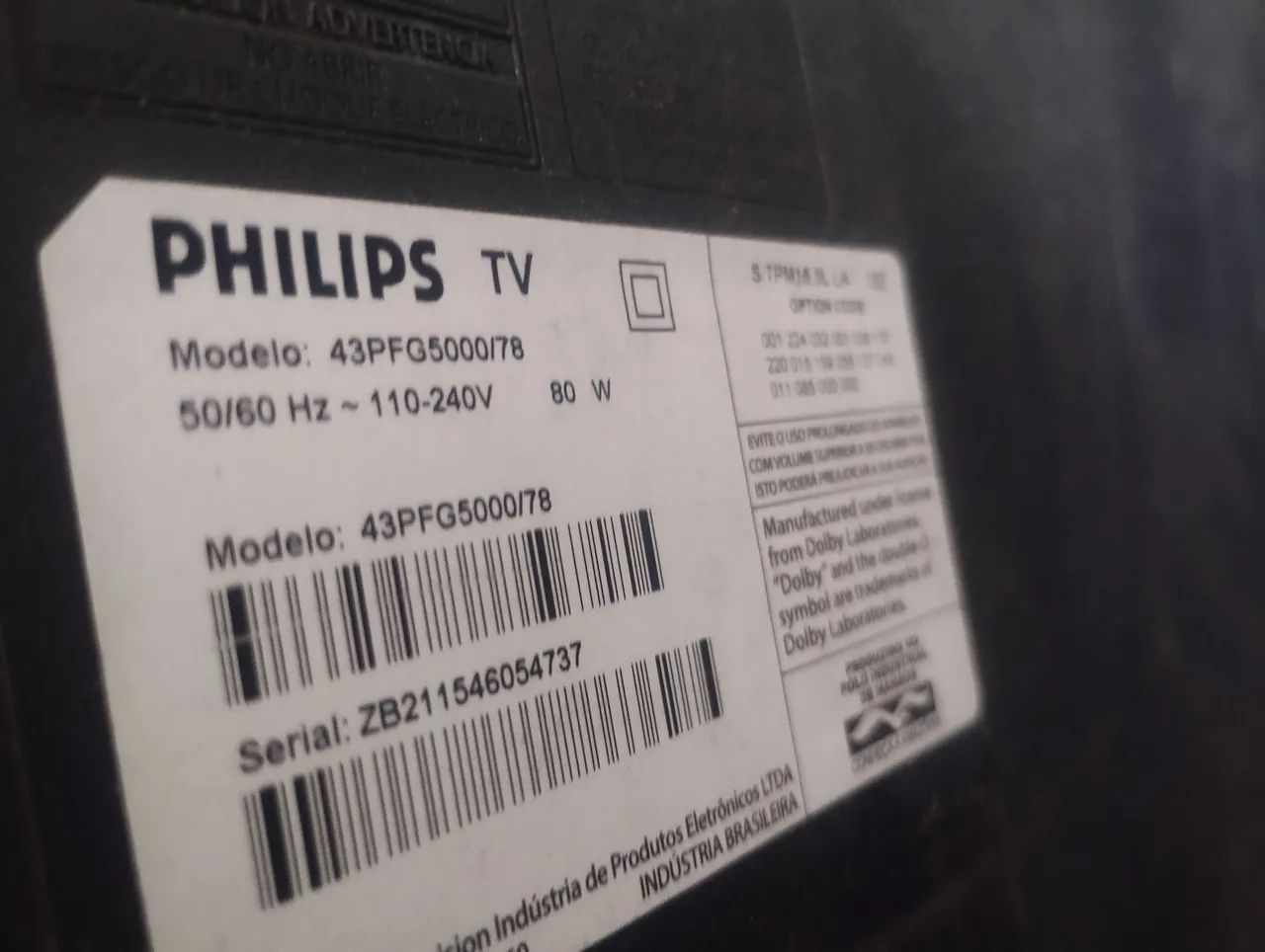 TV PHILIPS 43 POLEGADAS CONVERSOR DIGITAL EMBUTIDO  - Foto 5