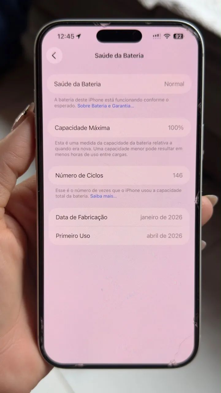 iPhone 17 pro Max 100% bateria  - Foto 5