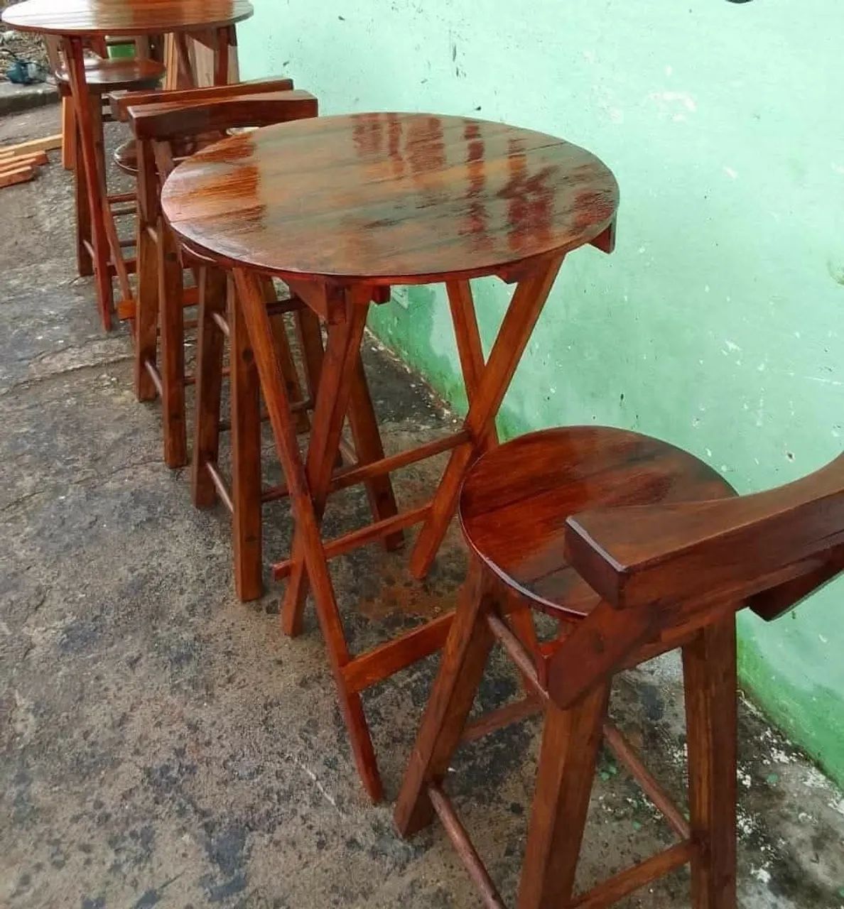 Mesa dobrável em madeira  - Foto 3
