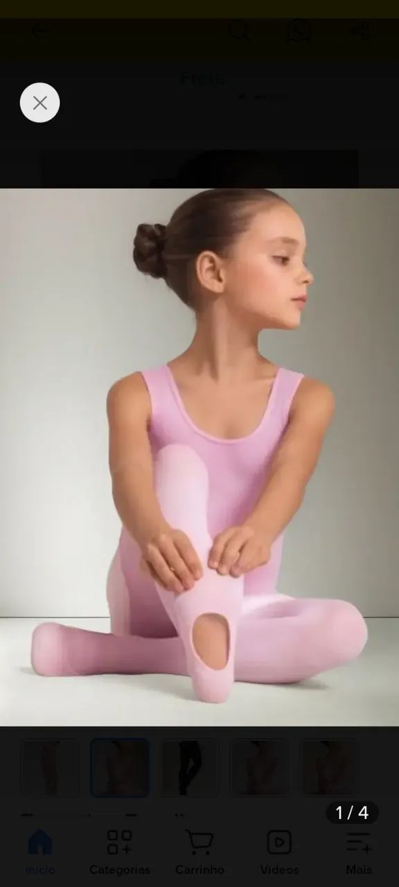 Meia calça ballet infantil  conversível 0 a 6 anos