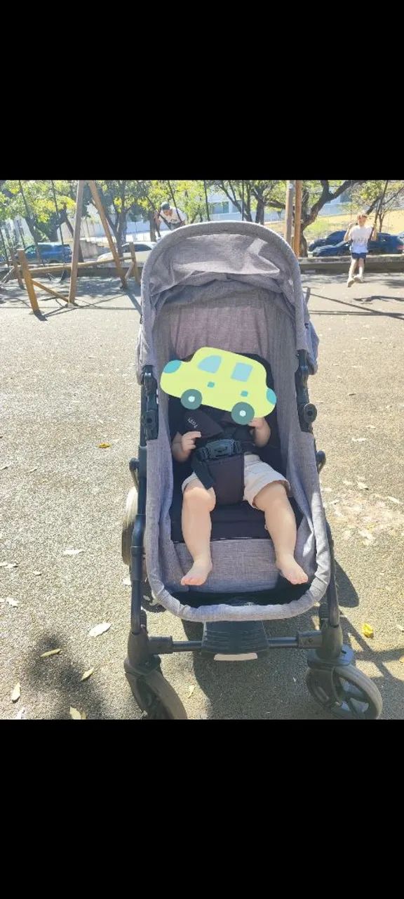 Carrinho de bebê + bebê conforto kit da Cosco cinza 