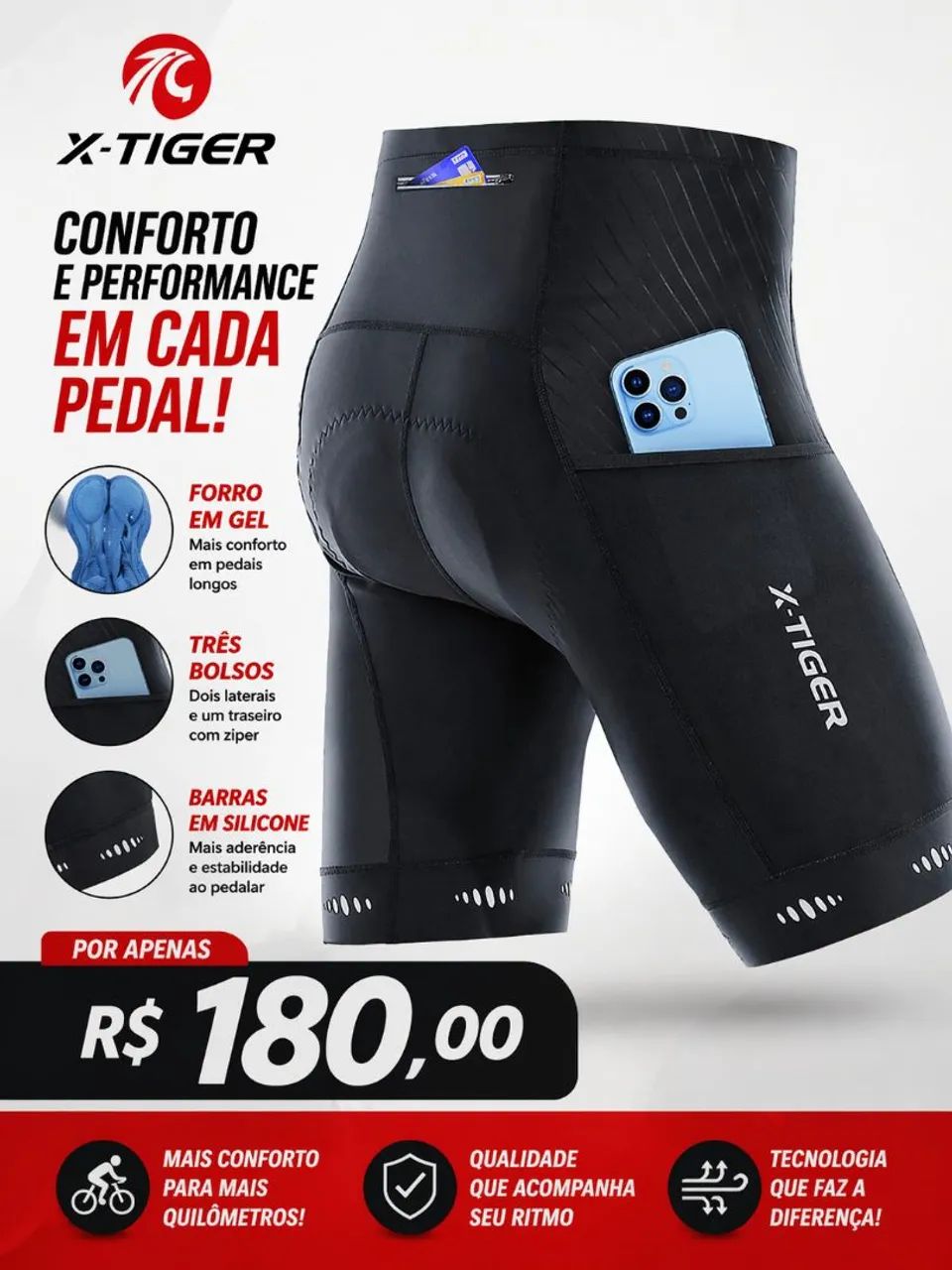 Bermuda ciclismo XTiger 
