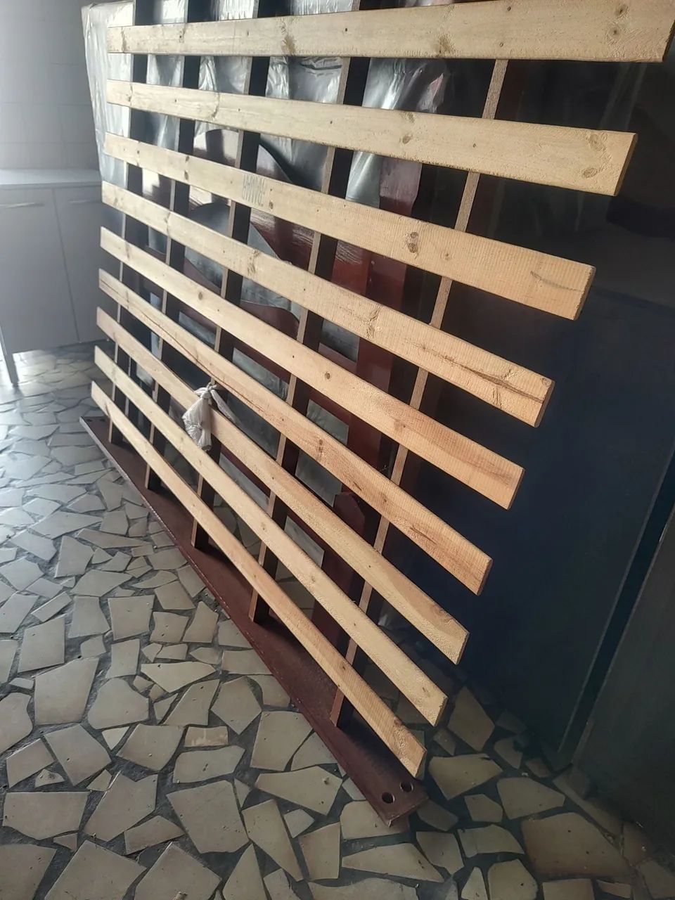 Cama de casal madeira maciça usada - Foto 3