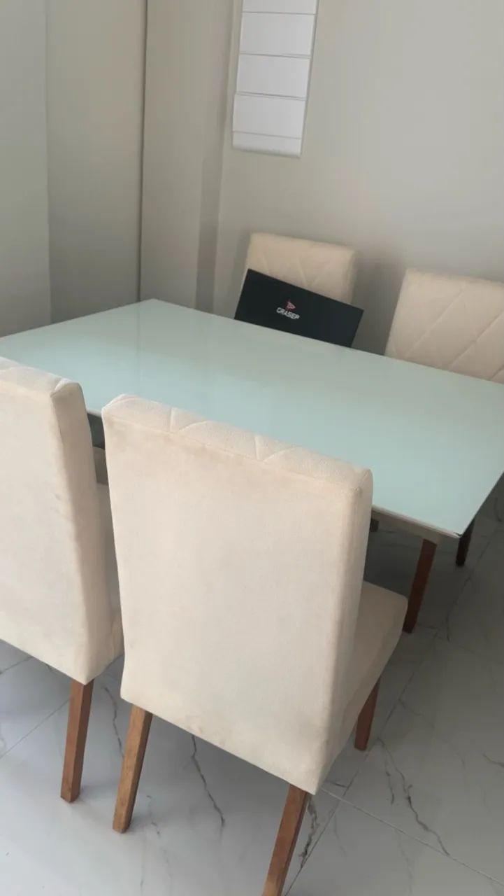 Mesa de jantar tampo de vidro  - Foto 5