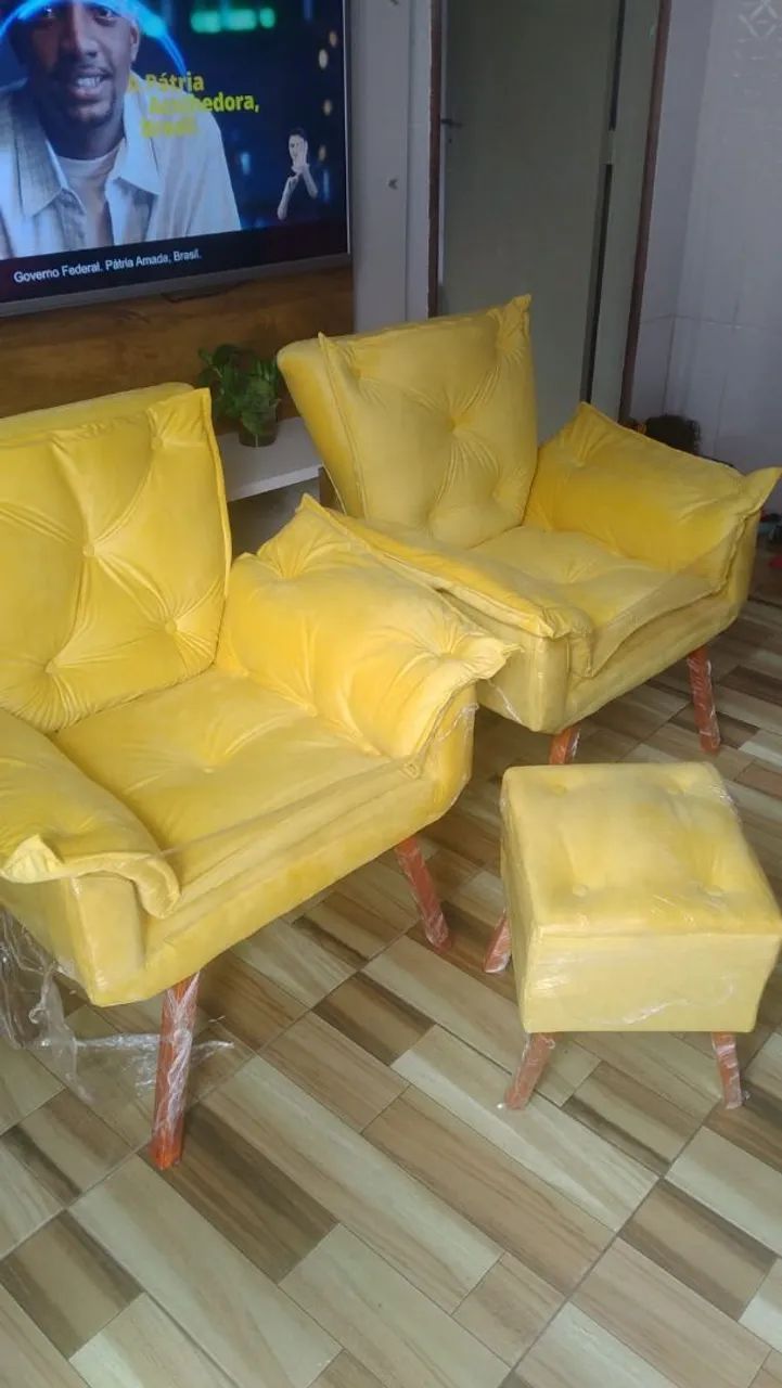 Poltronas opalas luxo veludo 