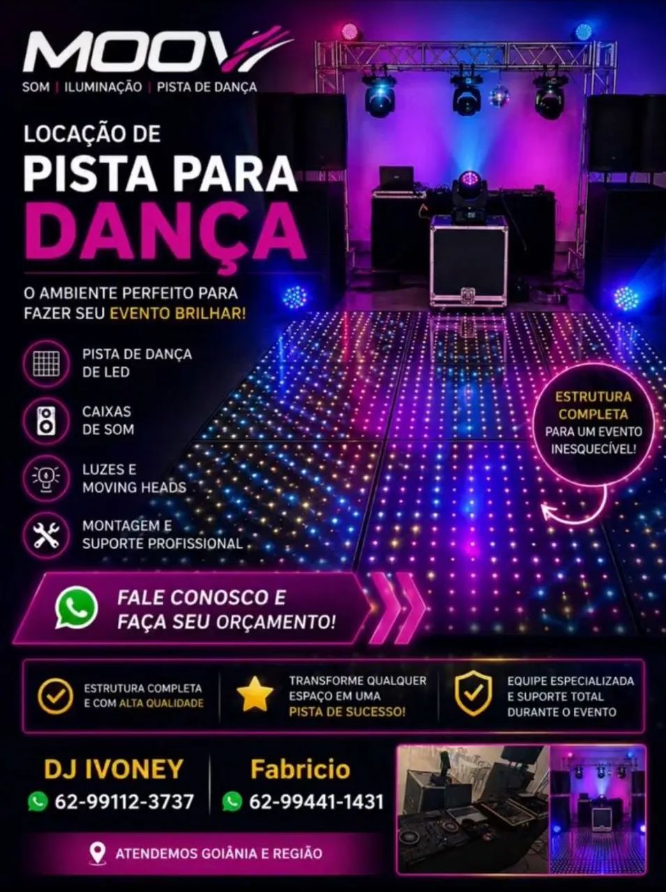 Locação de equipamentos som e iluminação 