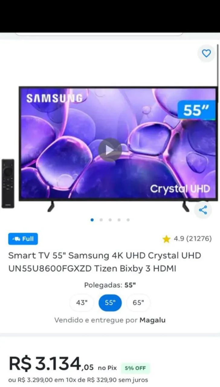 TENHO TVS LACRADA DA SAMSUNG DE 43 E 55 - Foto 4