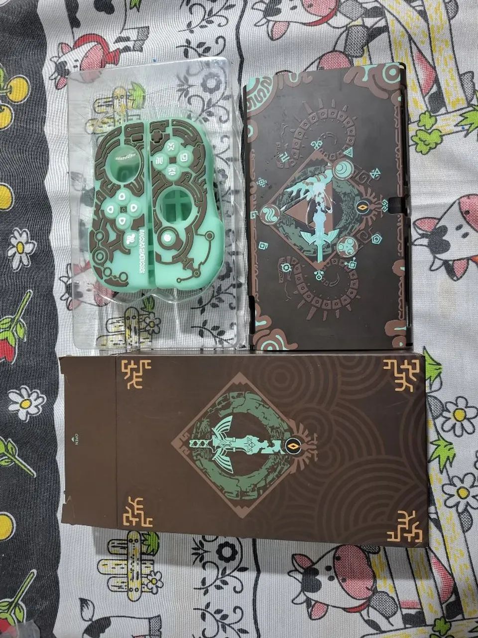 Grip e capa para switch oled temática de Zelda
