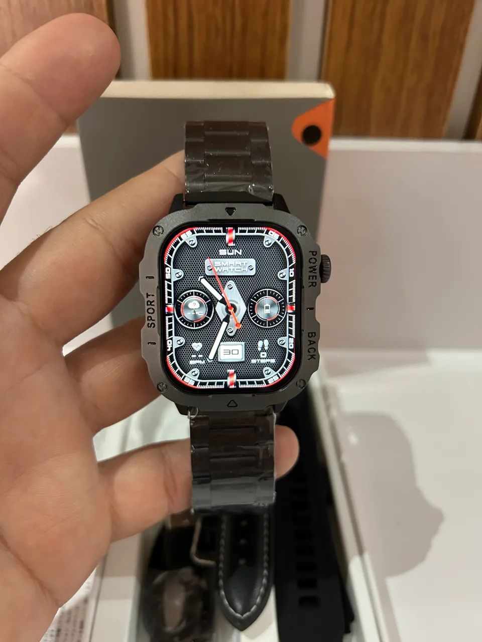 Relógio smartwatch Bluetooth + 3 pulseira  - Foto 4