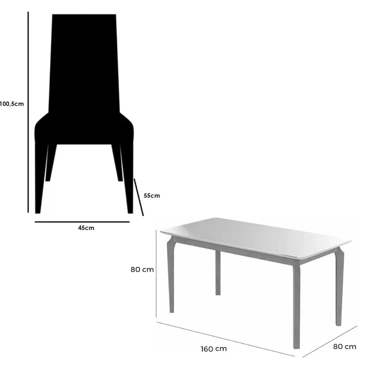 Mesa de Jantar C/Vidro e 6 Cadeiras em Linho p2 S  - Foto 3