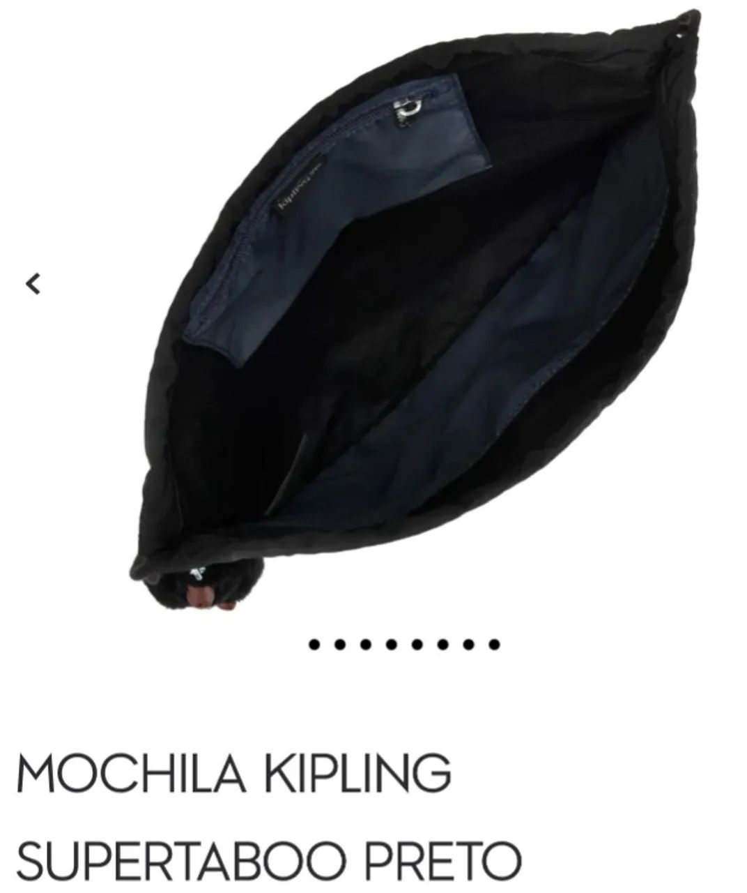 Mochila kipling supertaboo preto  - Foto 3