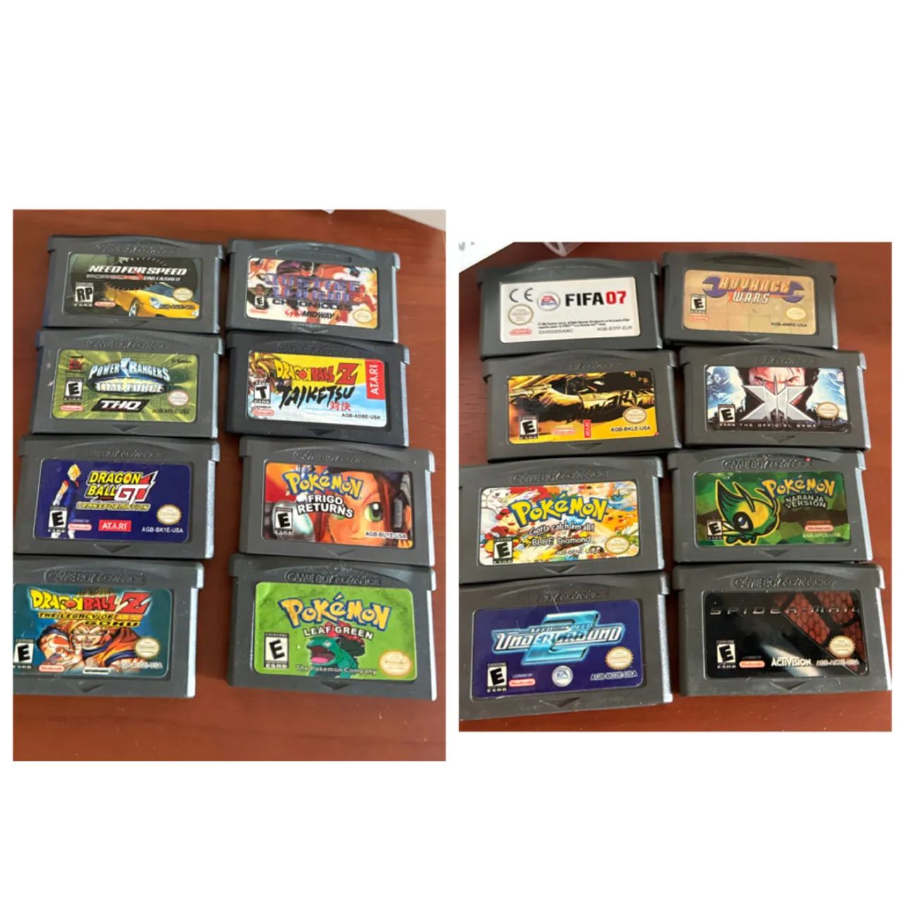 Lote com 16 jogos de Game Boy Advance