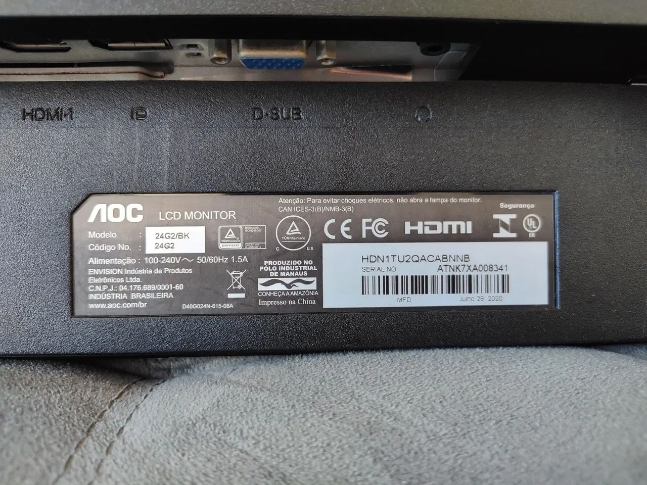 Monitor gamer aoc hero 24" 144hz ips 1ms - Foto 3