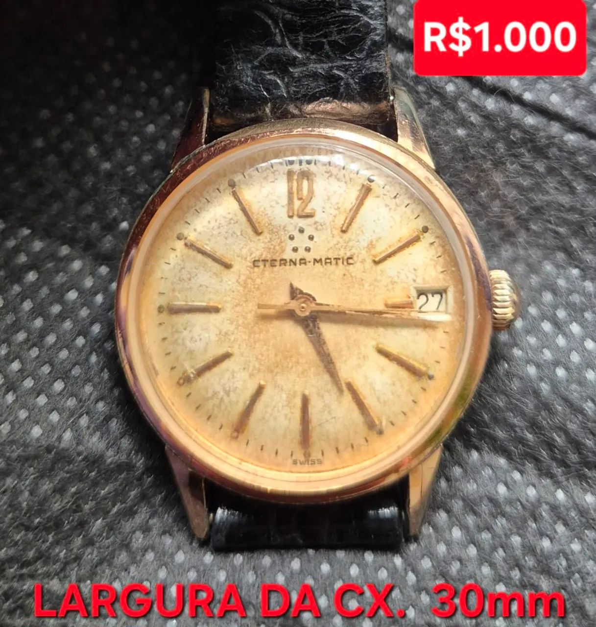 Relógio Eterna-Matic de pulso vintage 