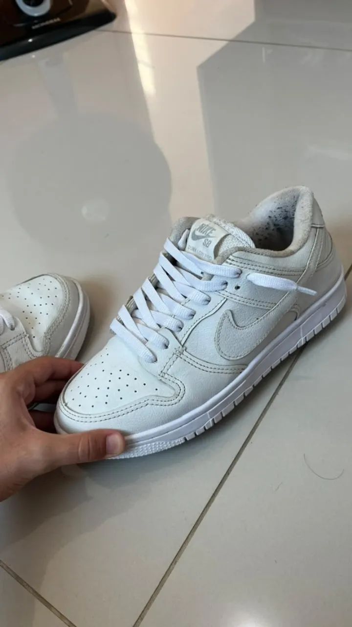 Nike SB Dunk Low Pro Branco - Foto 4