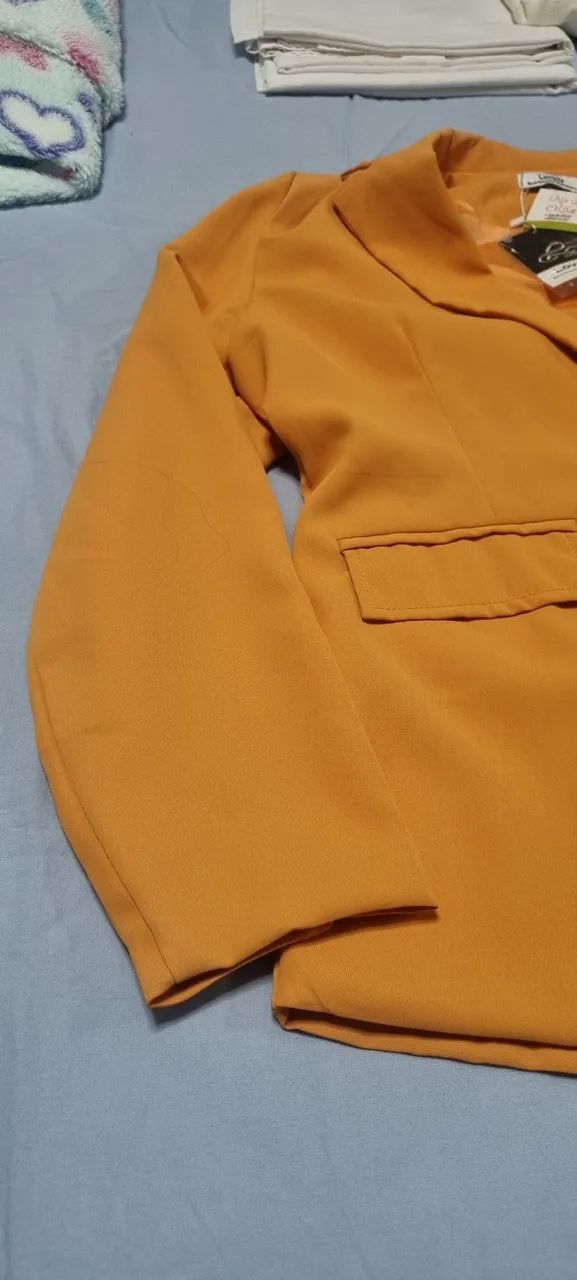 Blazer Laranja Feminino Versátil - Foto 3