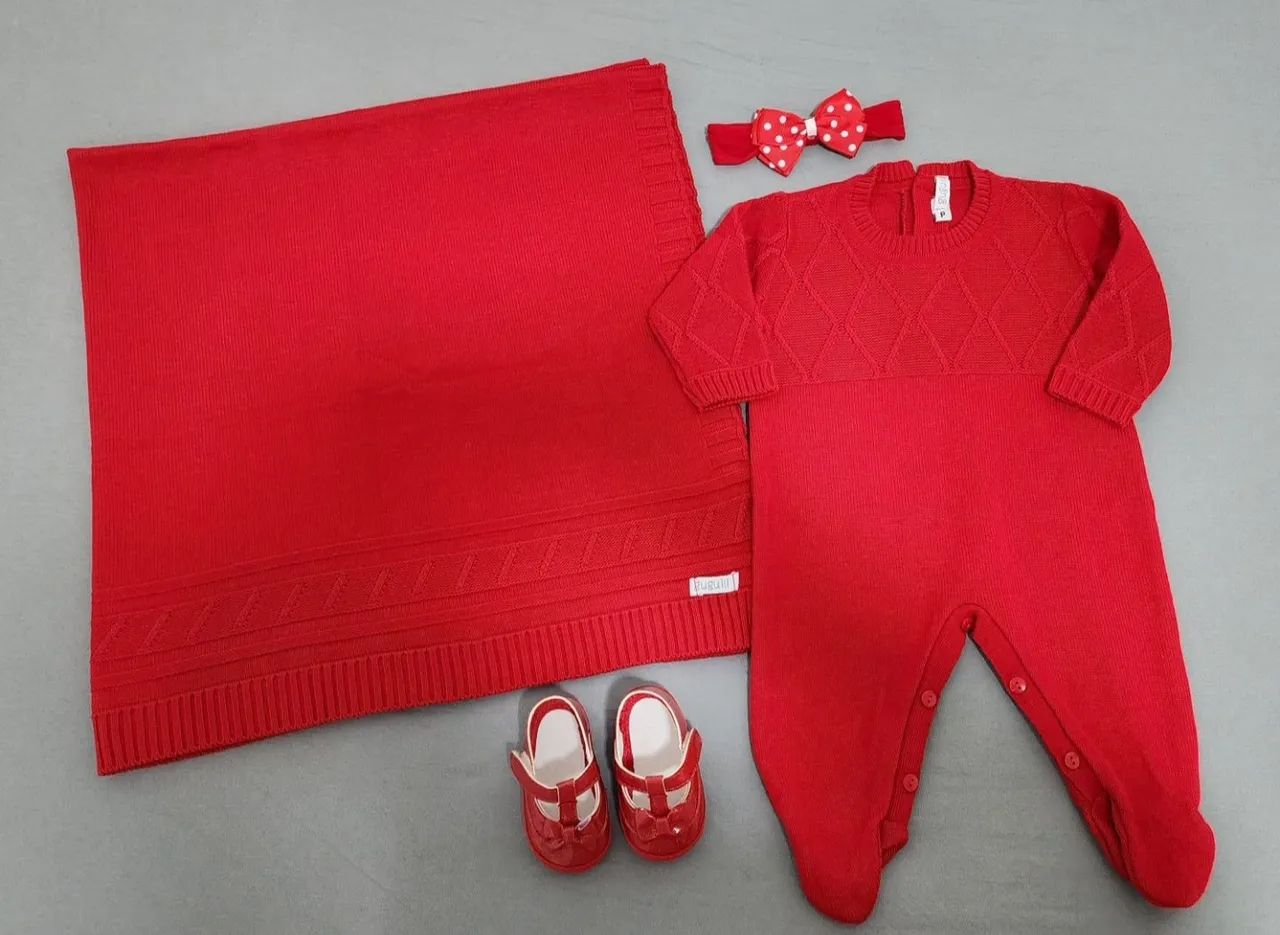 Saída maternidade em tricot 