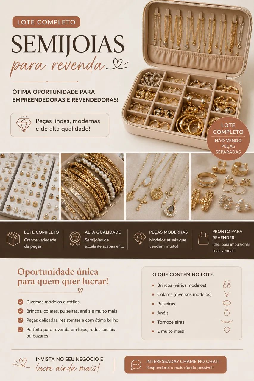 Lote completo de semijoias ! 