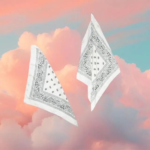 Bandana estampada cor branca 