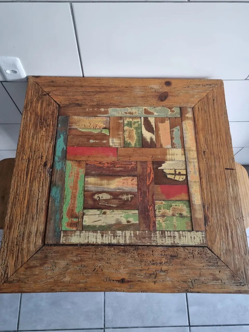 Mesa rústica madeira demolição  - Foto 3