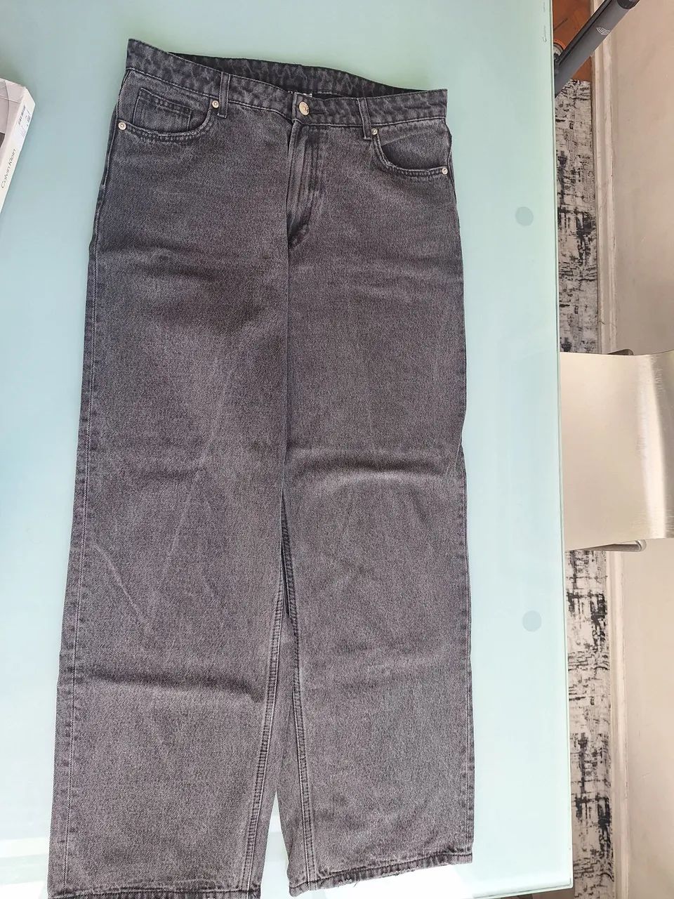 Calca jeans H&M 42 preta nova - Foto 2