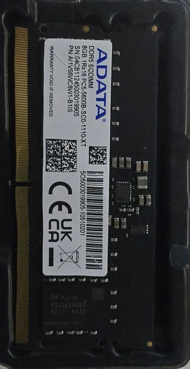 Memoria DDR5 ADATA 8GB PC5-5600 notebook