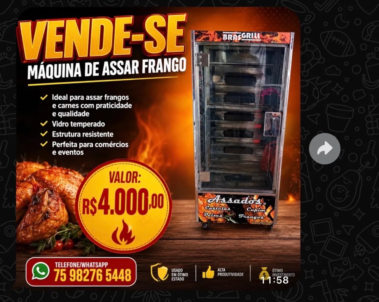 Máquina de assar frangos  - Foto 3