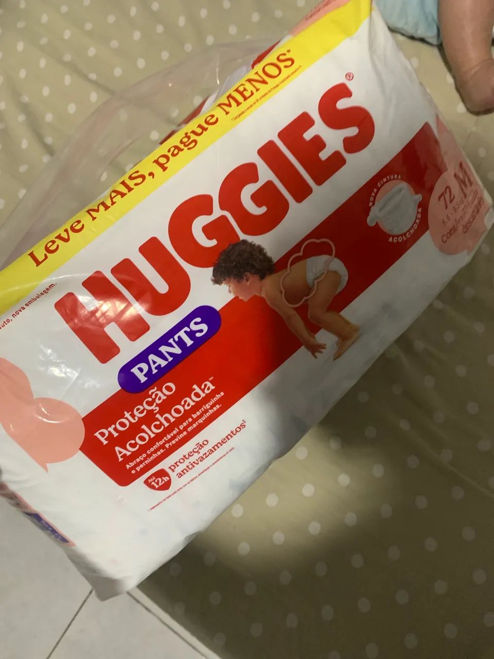 Fralda Huggies pants proteção acolchoada 72 