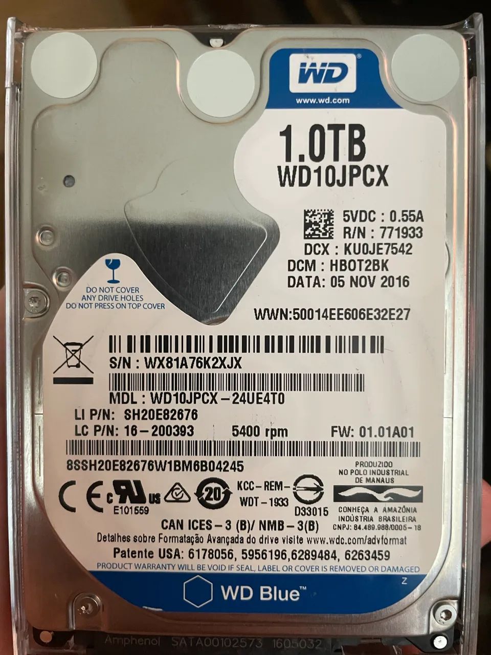 HD 1TB WDBlue Notebook