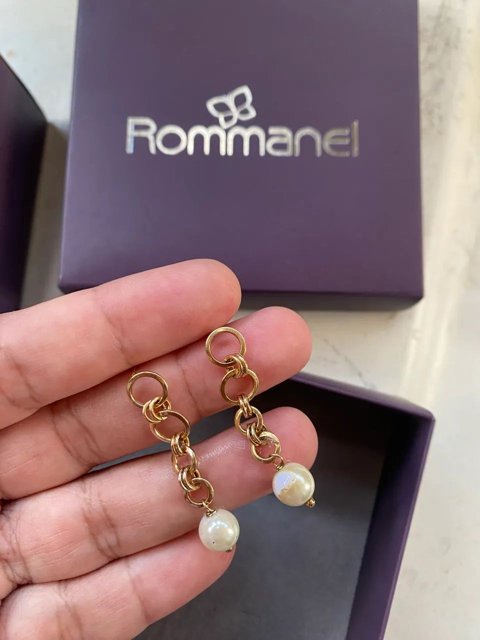 Brinco Rommanel com pérola  - Foto 2