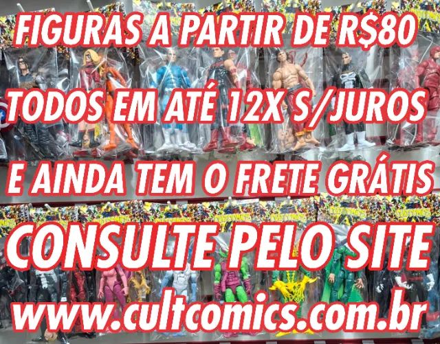 Figuras de Ação a partir de R$ 80,00 Marvel e DC