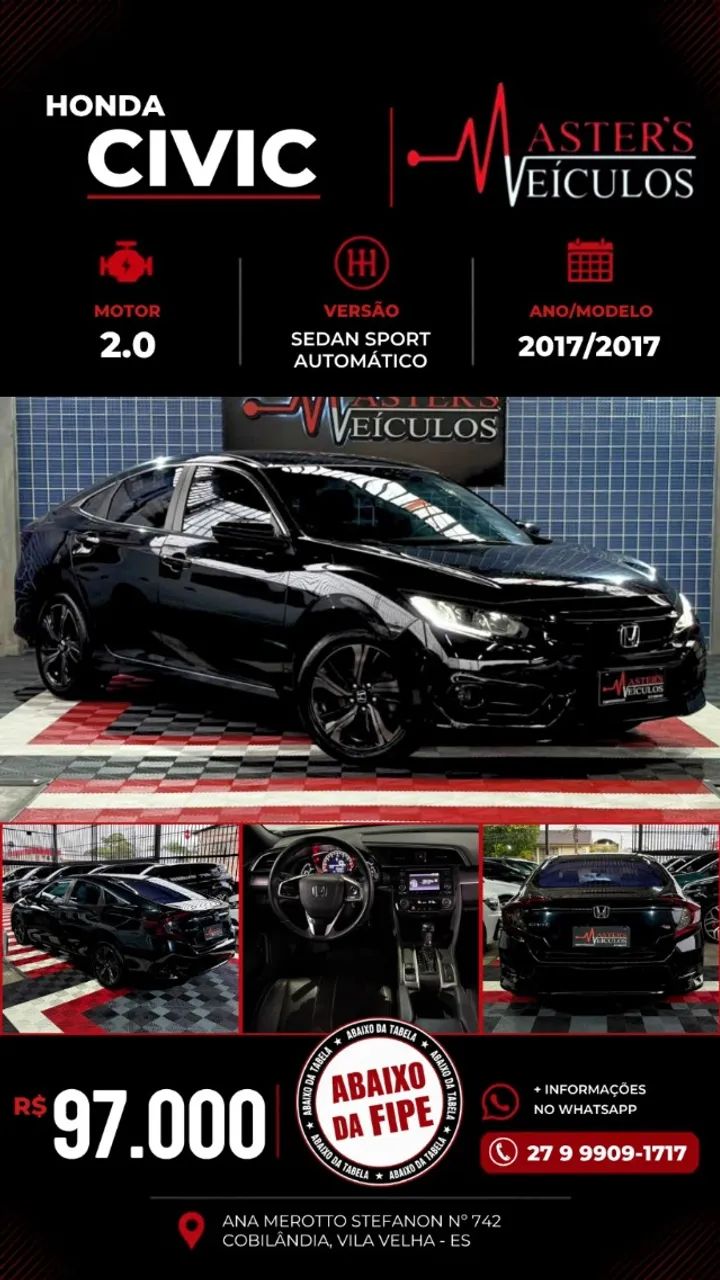 Honda Civic Civic Sedan SPORT 2.0 Flex 16V Aut.4p 2017