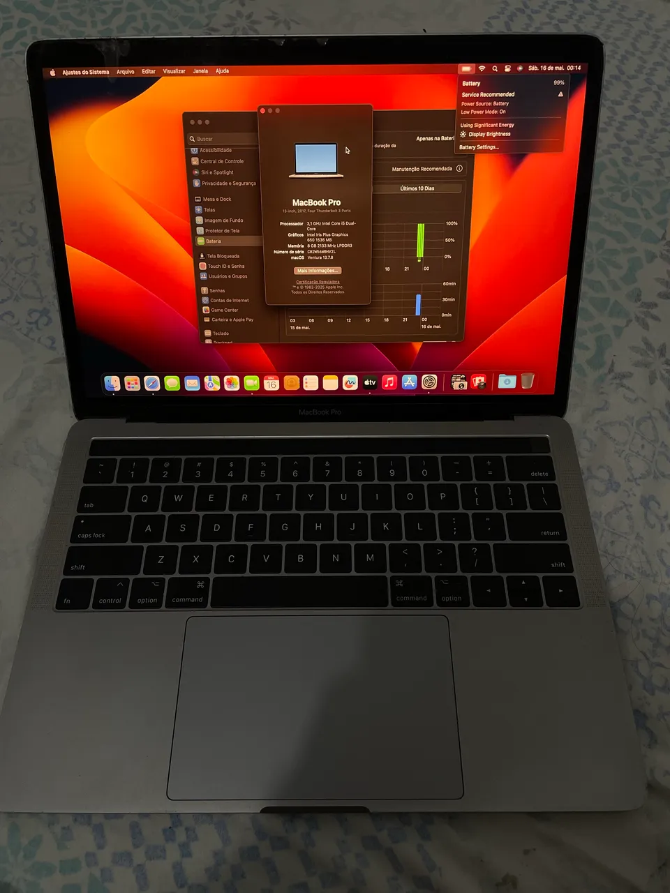 MacBook Pro Retina, 13-inch, Mid 2012 Prata Seminovo Excelente