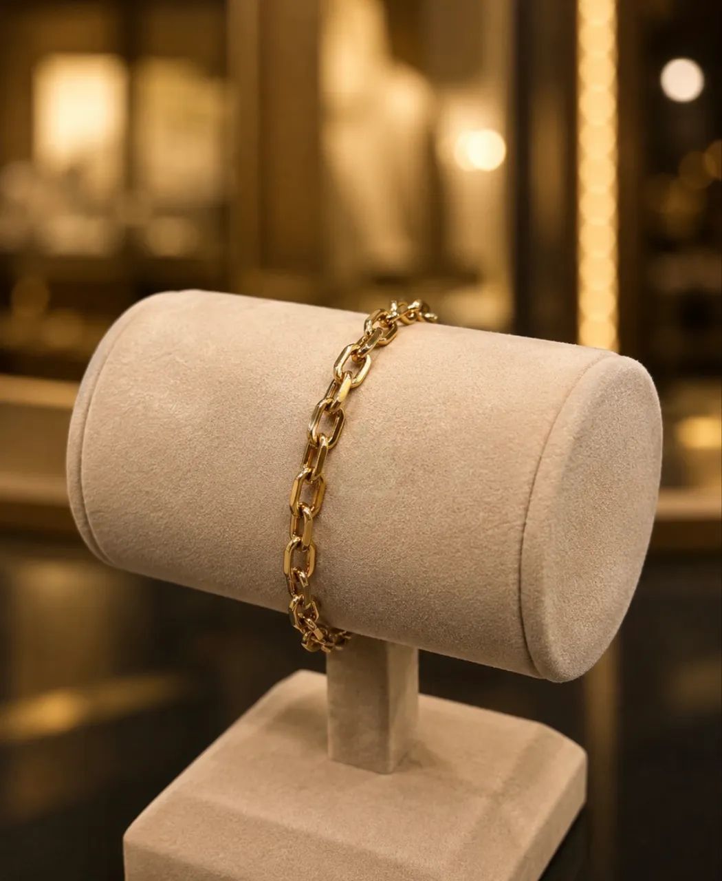 Pulseira Cadeado em Ouro 18k 750 - Foto 3