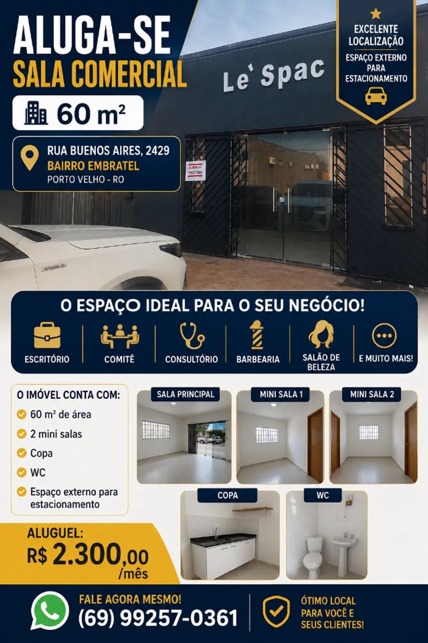 Sala Comercial, Boa Localização 