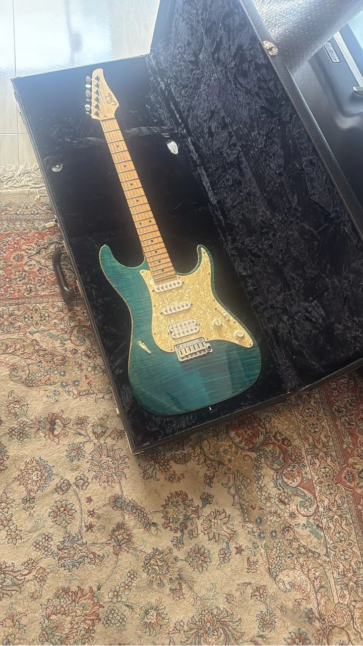 Guitarra Suhr standard Pro Bahama blue (27 troca ) - Foto 3