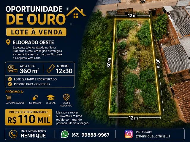 LOTE À VENDA NO ELDORADO OESTE  Excelente lote - Foto 4