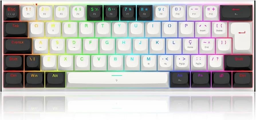 Teclado Magnético Redragon Magnético Pink K683BW-RGB - Foto 3