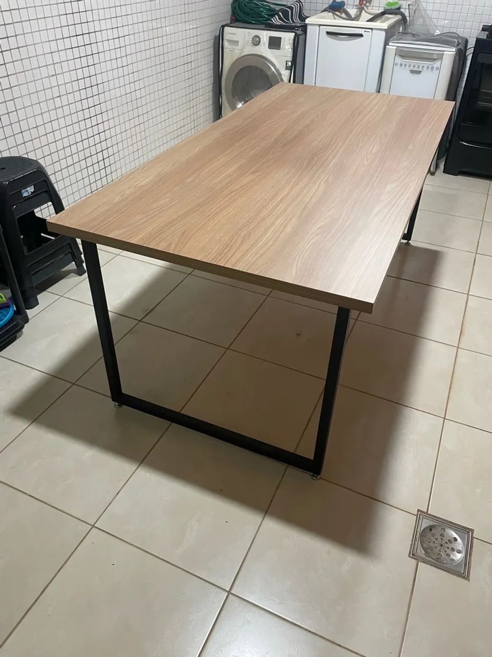 Mesa MDF amadeirado 6 lugares - Foto 4
