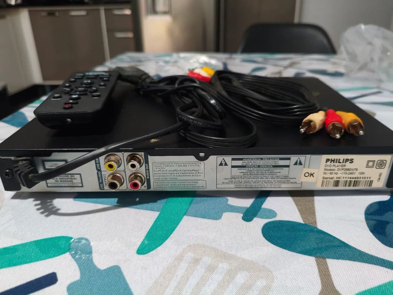 DVD Player Philips + Controle e Cabos - Conservado - Foto 5