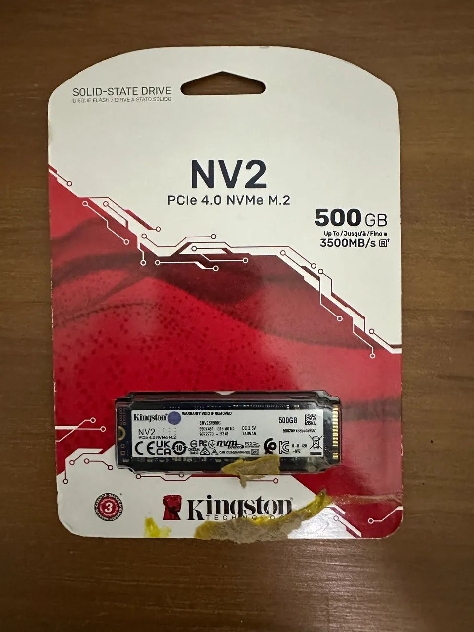 SSD NVME NV2 Kingston 500gb Lacrado