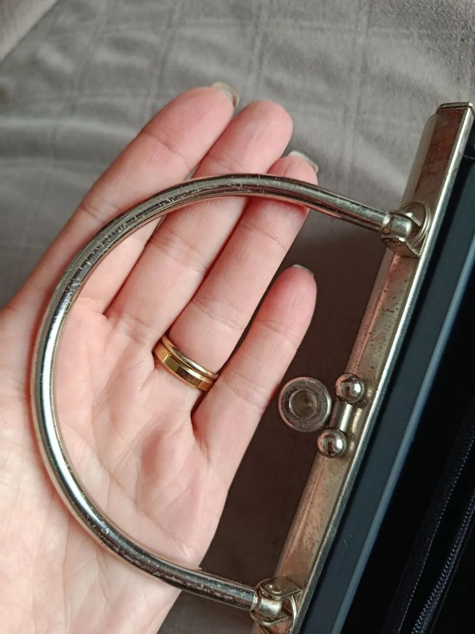 Bolsa de mão prata - Foto 4