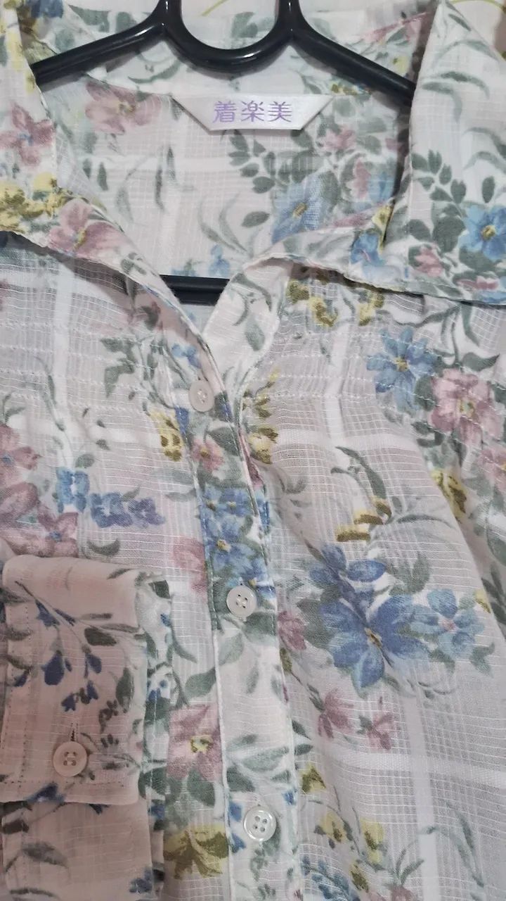 Blusa japonesa estampada M - Foto 4