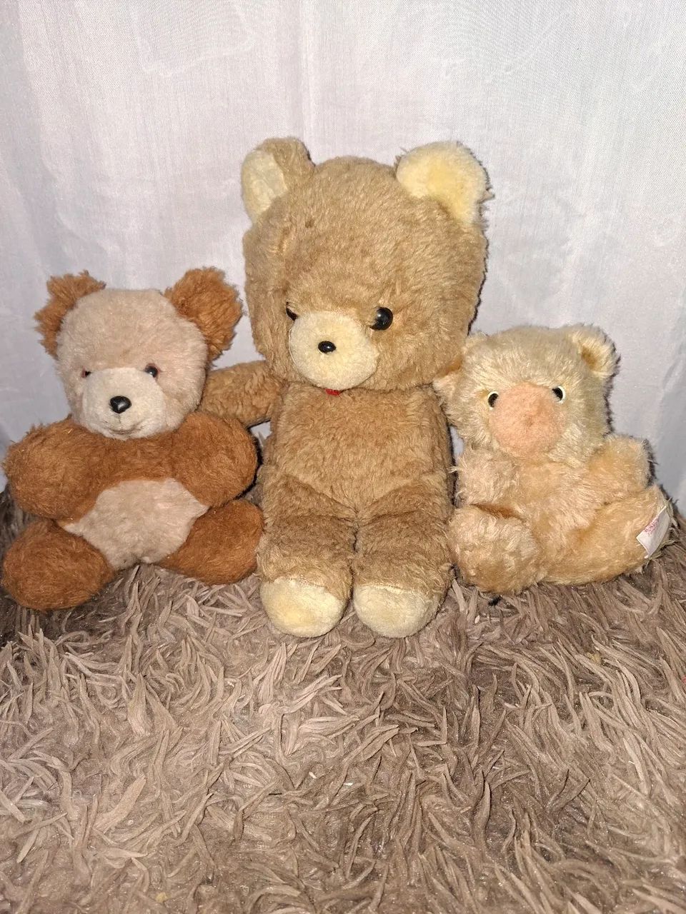 Kit 3  Urso Pelúcia Antigo Coleção 