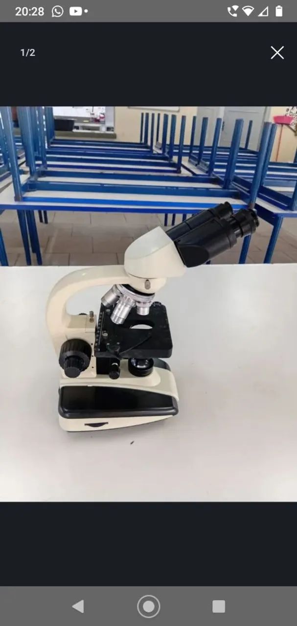 Microscópio funciona perfeitamente 
