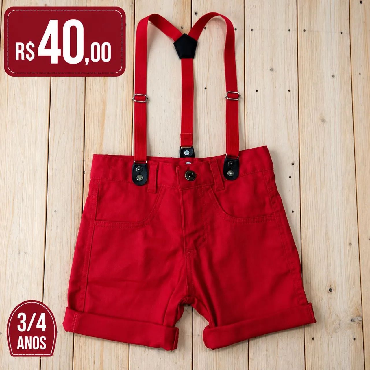 Bermudas com suspensório - PROMOÇÃO!! - Foto 3