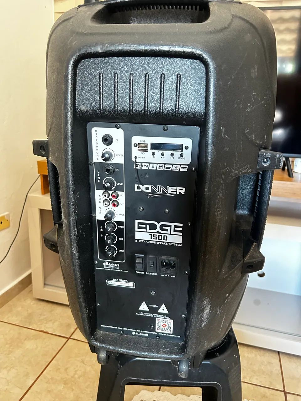 Caixa de Som Aplificada Ativa Donner Edge 1500 15? - Foto 4