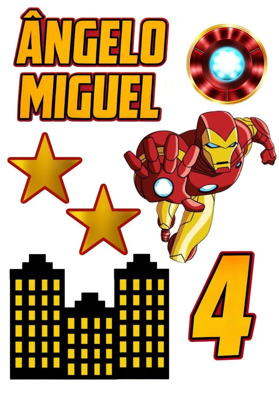 Topos de bolo personalizados com Personagens com Nome e idade - Foto 2